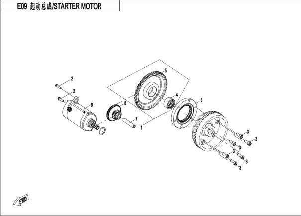 Picture of E09 - STATER MOTOR