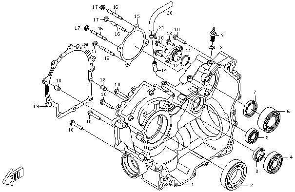 Picture of E03 - RIGHT CRANKCASE
