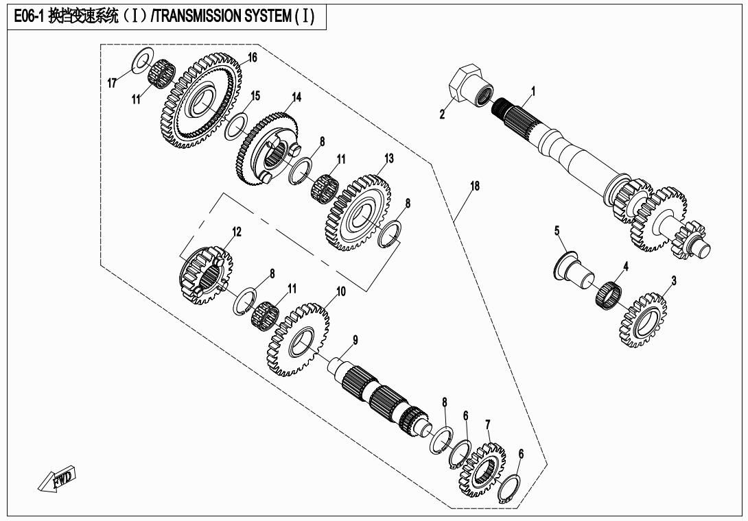 Picture of E06-1 - TRANMISSION SYSTEM (?)