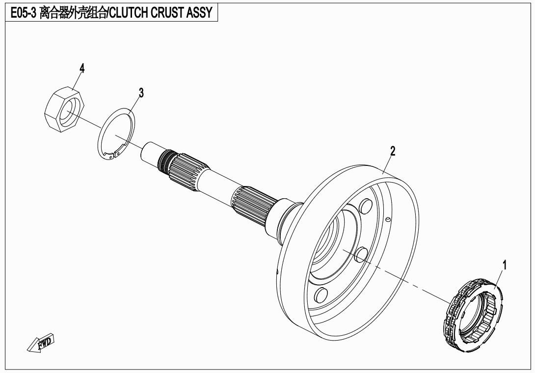 Picture of E05-3 - CLUTCH CRUST ASSY