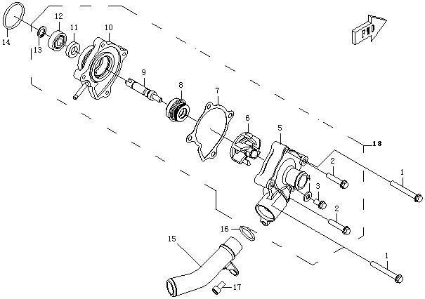 Picture of E22 - WATER PUMP ASSY.