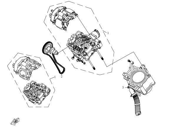 Picture of E06 - CYLINDER HEAD & CYLINDER ASSY.