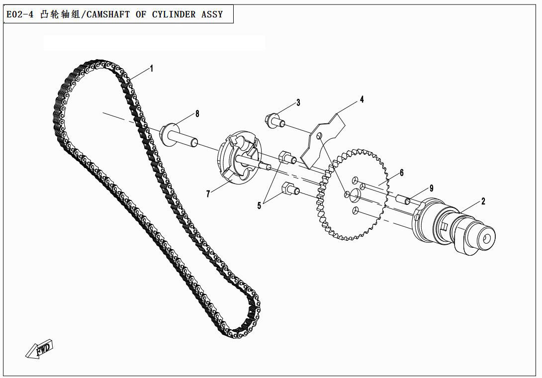 Picture of E02-4 - CAMSHAFT OF CYLINDER ASSY