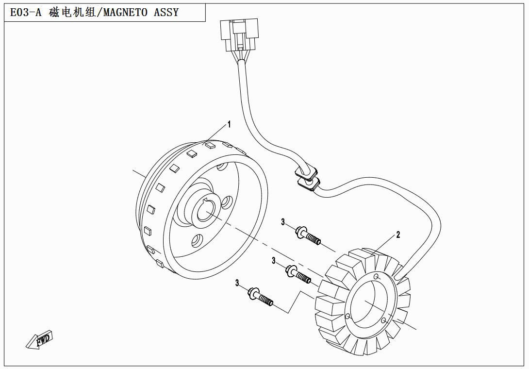 Picture of E03-A - MAGNETO ASSY