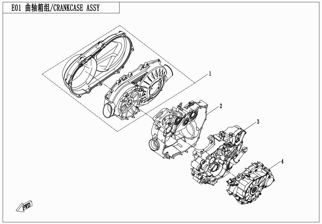 Picture of E01 - CRANKCASE ASSY.