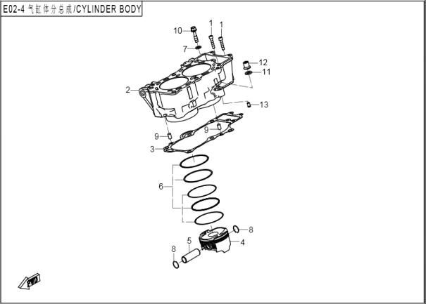 Picture of E02-4 - CYLINDER BODY