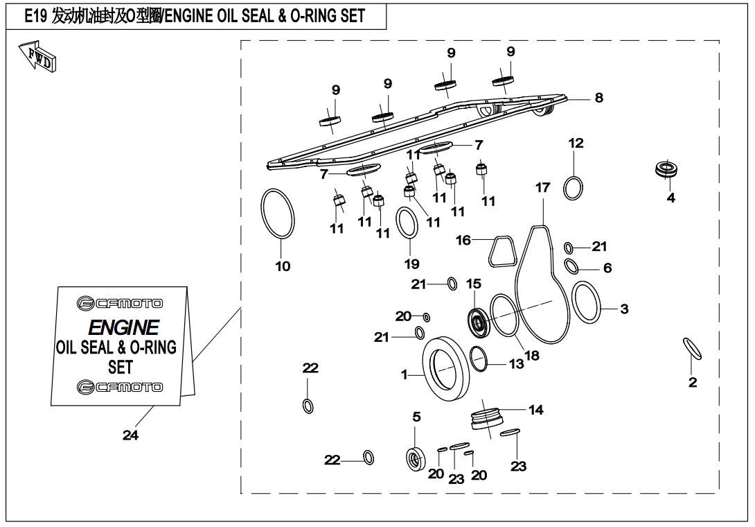 Picture of E19 - ENGINE OIL SEAL & O-RING SET