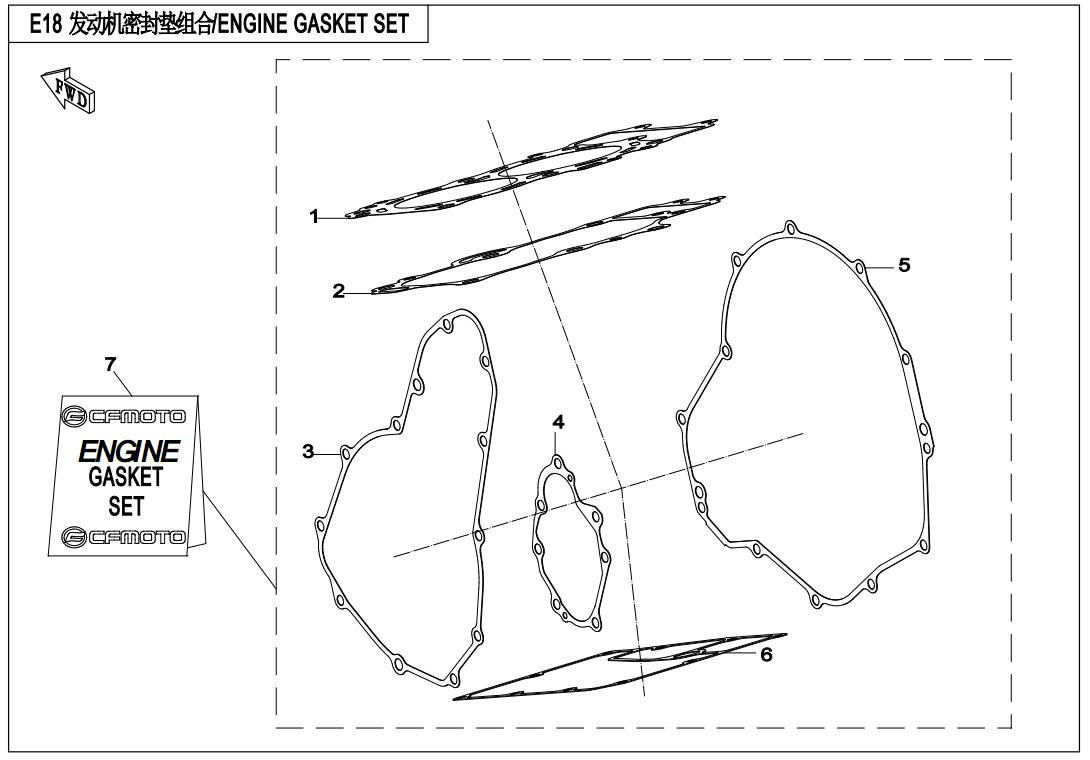 Picture of E18 - ENGINE GASKET SET