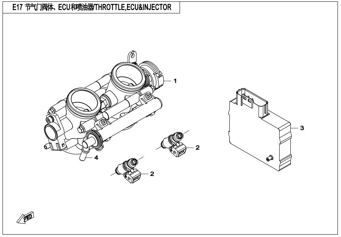 Picture of E17 - THROTTLE,ECU&INJECTOR