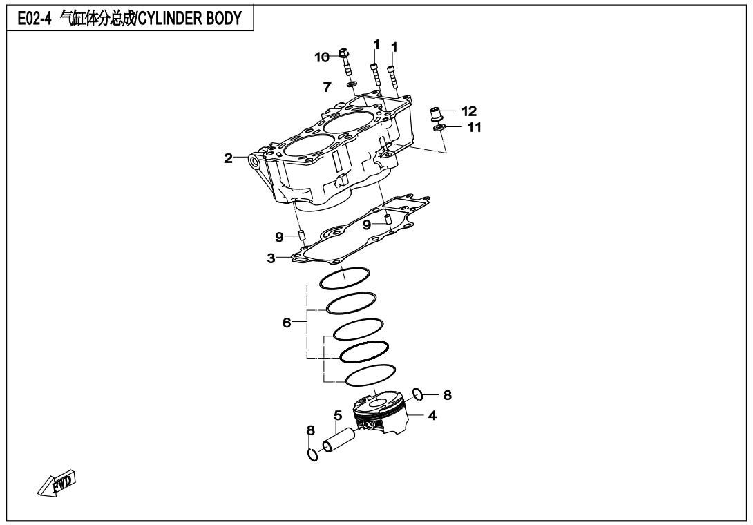 Picture of E02-4 - CYLINDER BODY