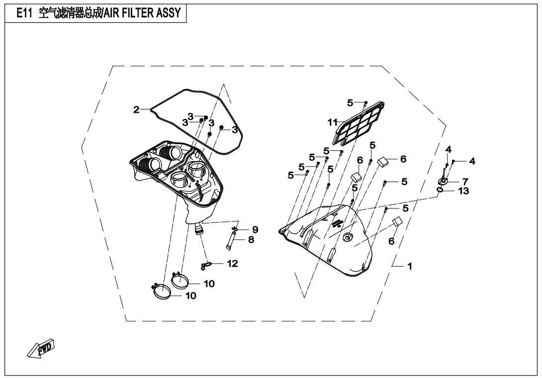 Picture of E11 - AIR FILTER ASSY