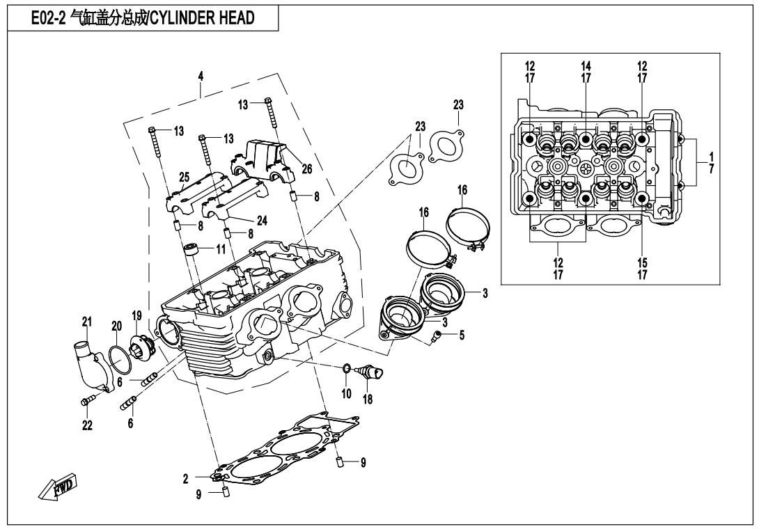 Picture of E02-2 - CYLINDER HEAD