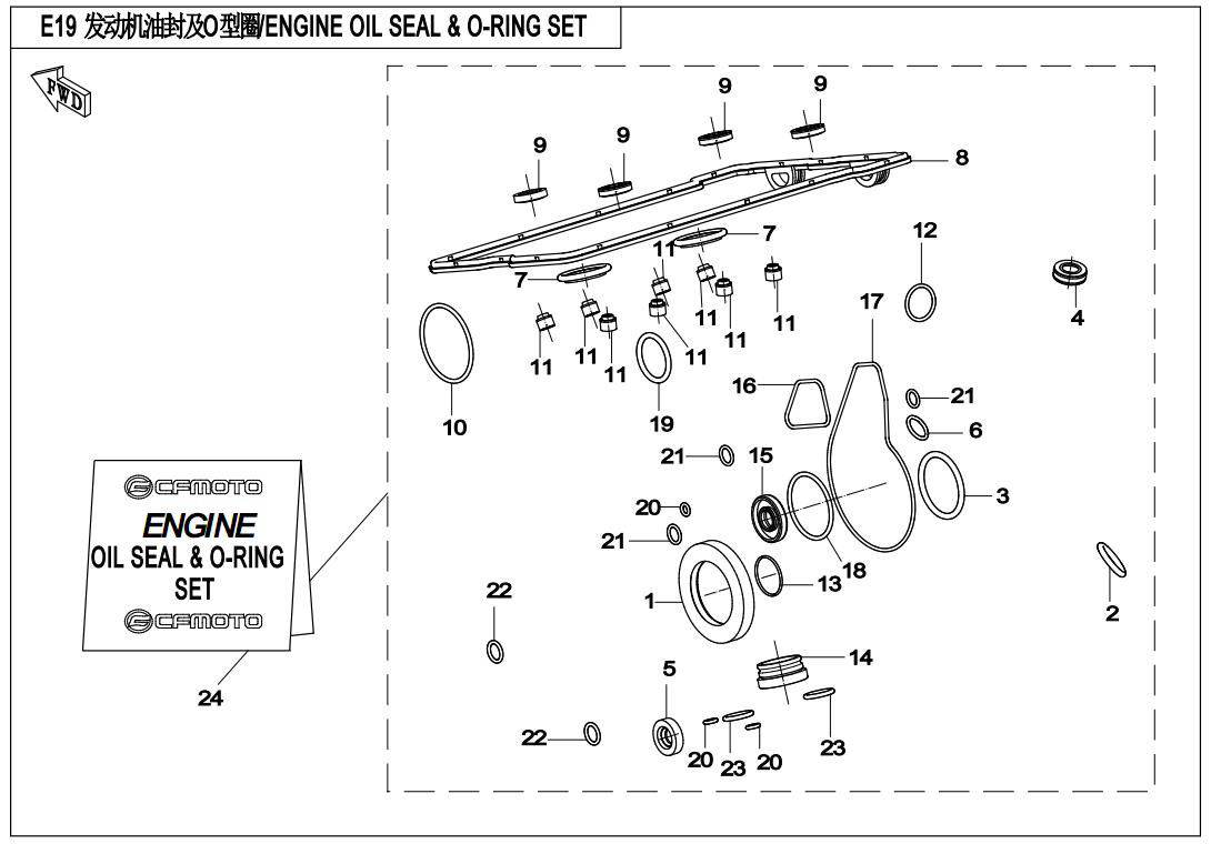 Picture of E19 - ENGING OILSEAL&O-RING SET