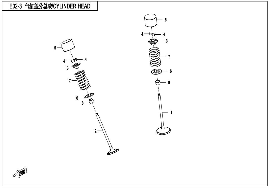 Picture of E02-3 - CYLINDER HEAD