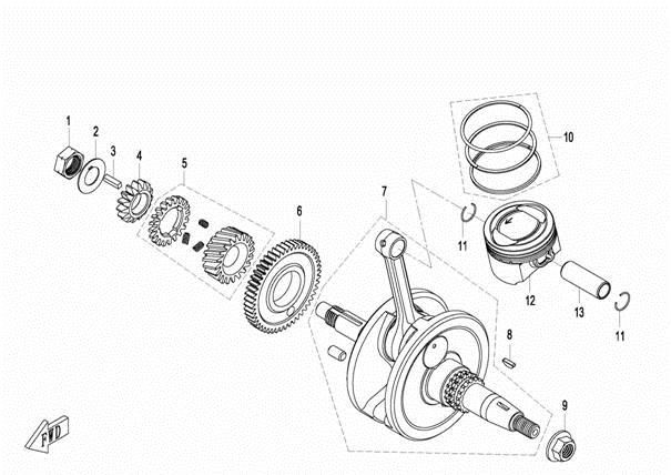 Picture of E11 - CRANKSHAFT & PISTON