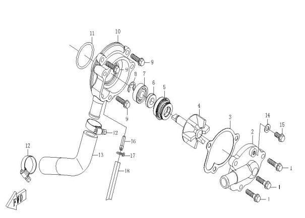 Picture of E15 - WATER PUMP