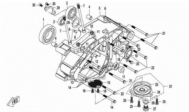 Picture of E02 - LEFT CRANKCASE ASSY