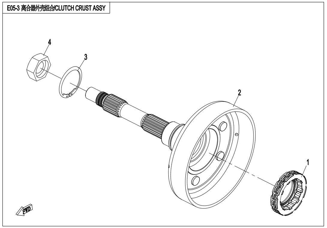 Picture of E05-3 - CLUTCH CRUST ASSY