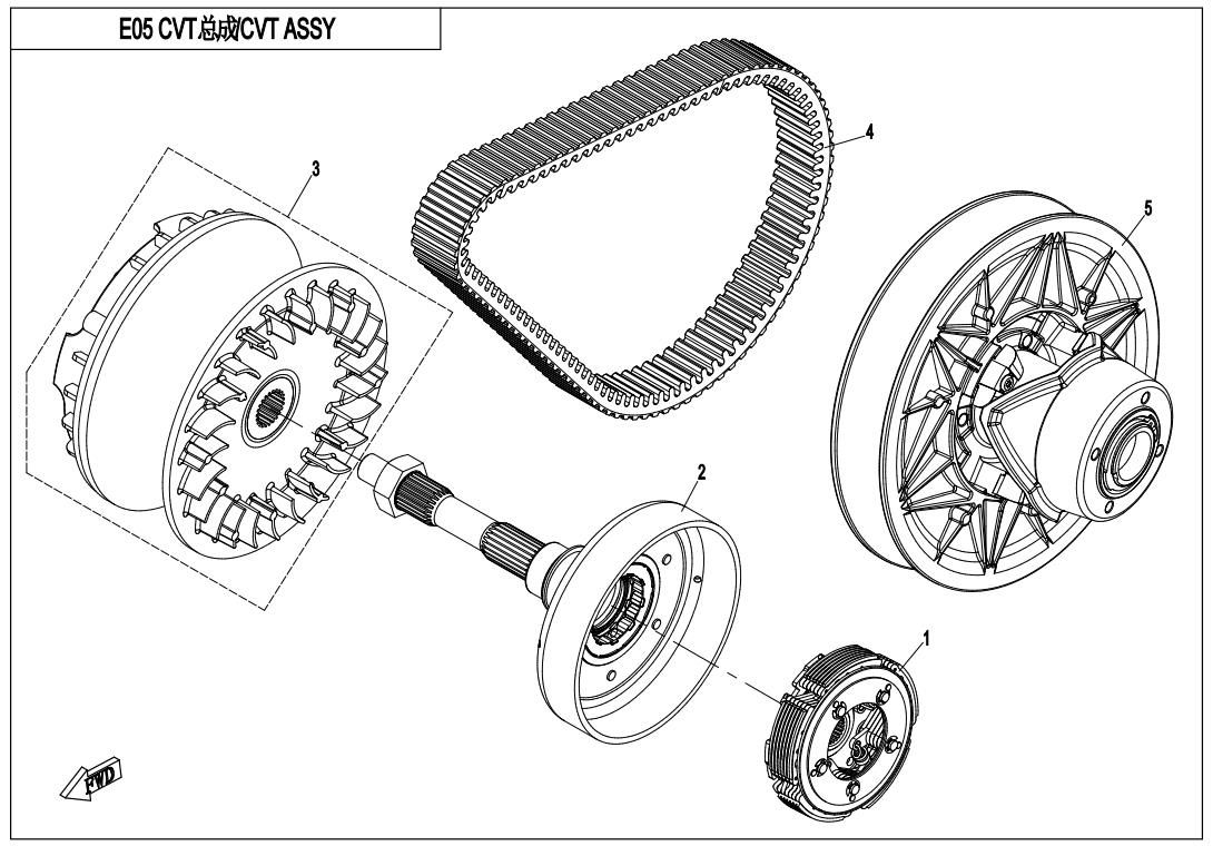 Picture of E05 - CLUTCH & CVT ASSY.