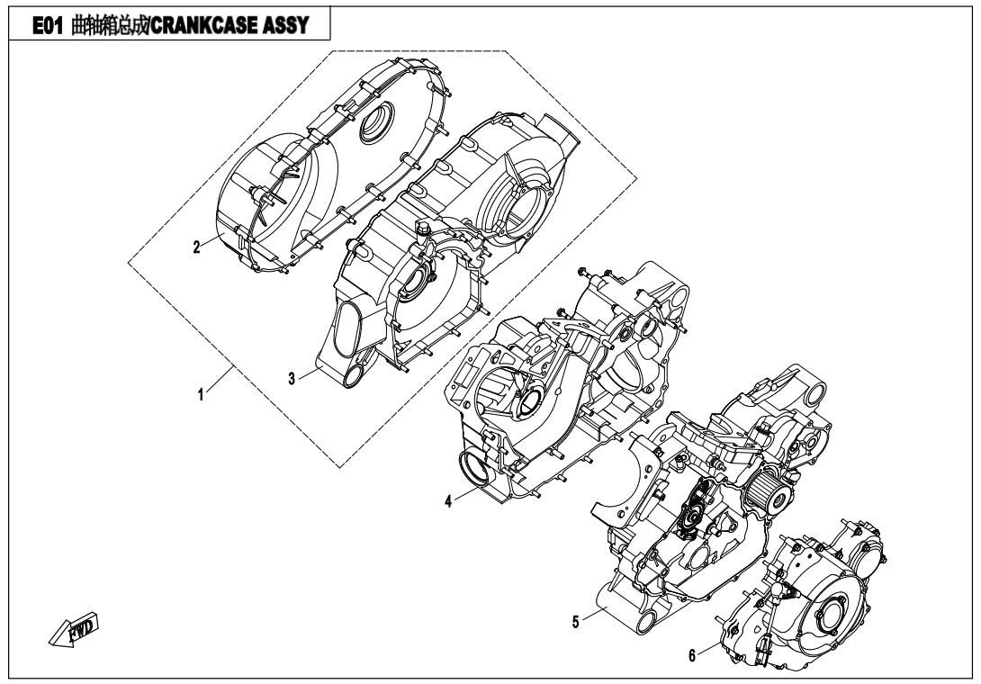 Picture of E01 - CRANKCASE ASSY.
