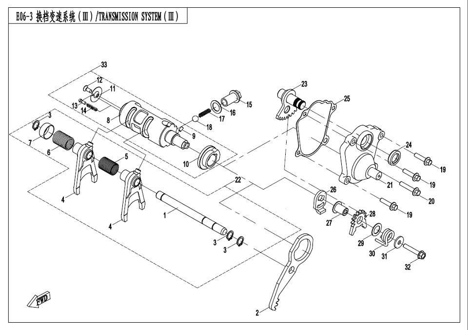 Picture of E06-3 - TRANSMISSION SYSTEM(?)