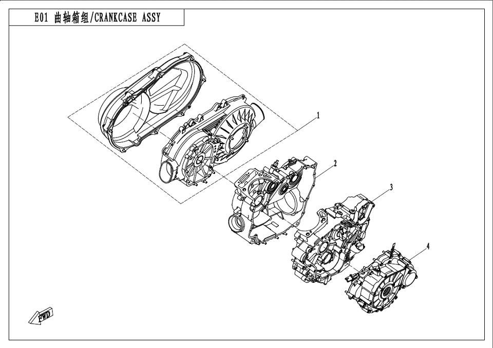 Picture of E01 - CRANCKCASE ASSY.