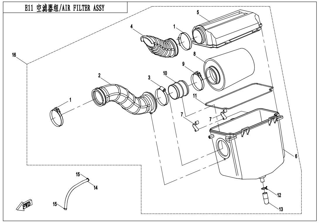 Picture of E11 - AIR FILTER ASSY.(OLD)