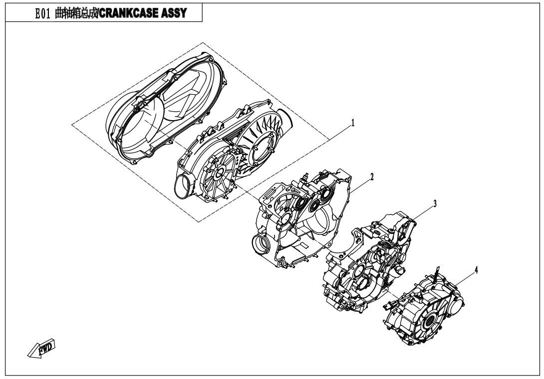 Picture of E01 - CRANCKCASE ASSY.
