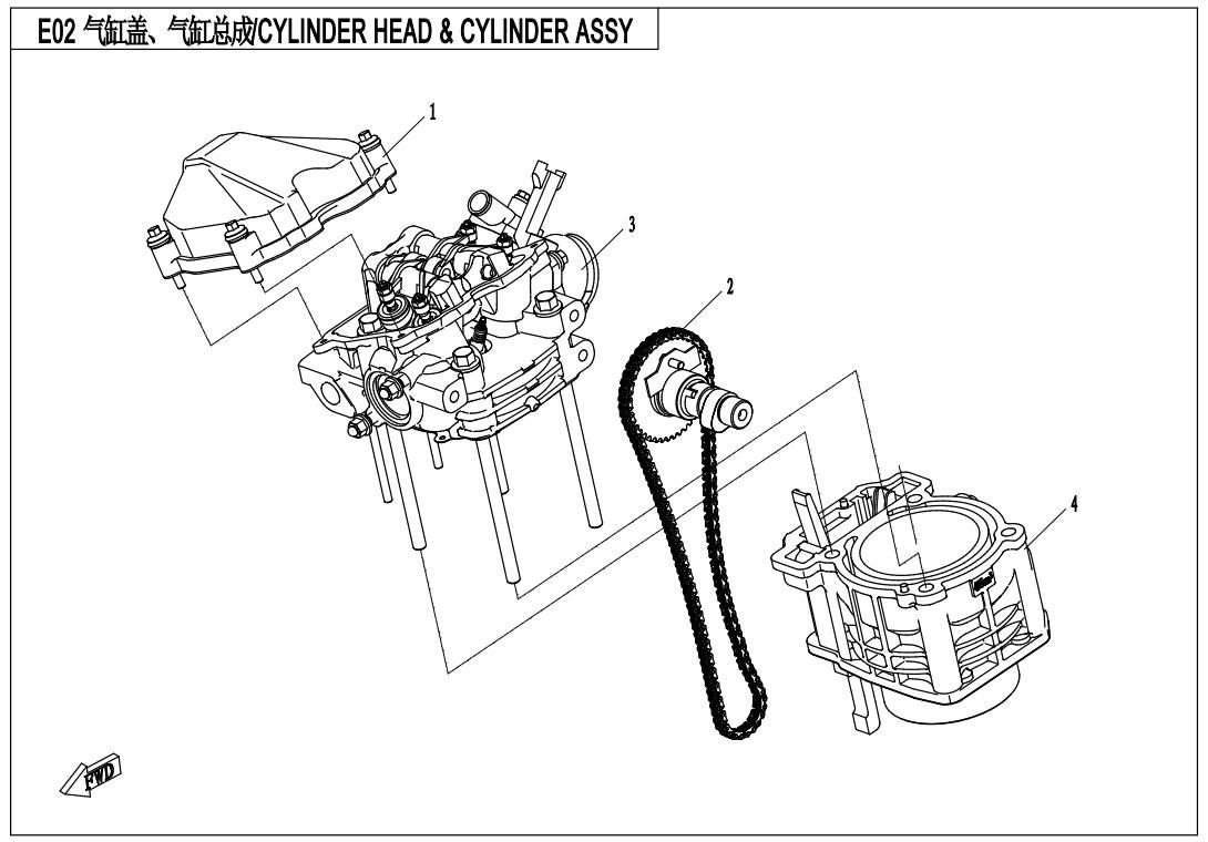 Picture of E02 - CYLINDER/CYLINDER HEAD ASSY.