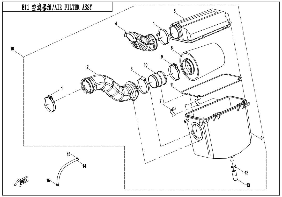 Picture of E11 - AIR FILTER ASSY