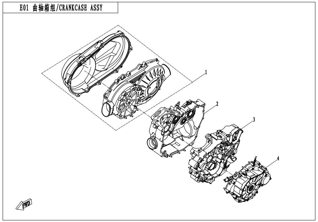 Picture of E01 - CRANCKCASE ASSY.