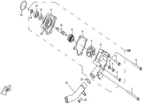 Picture of E23 - WATER PUMP ASSY.