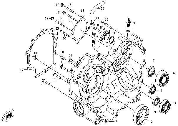 Picture of E03 - RIGHT CRANKCASE