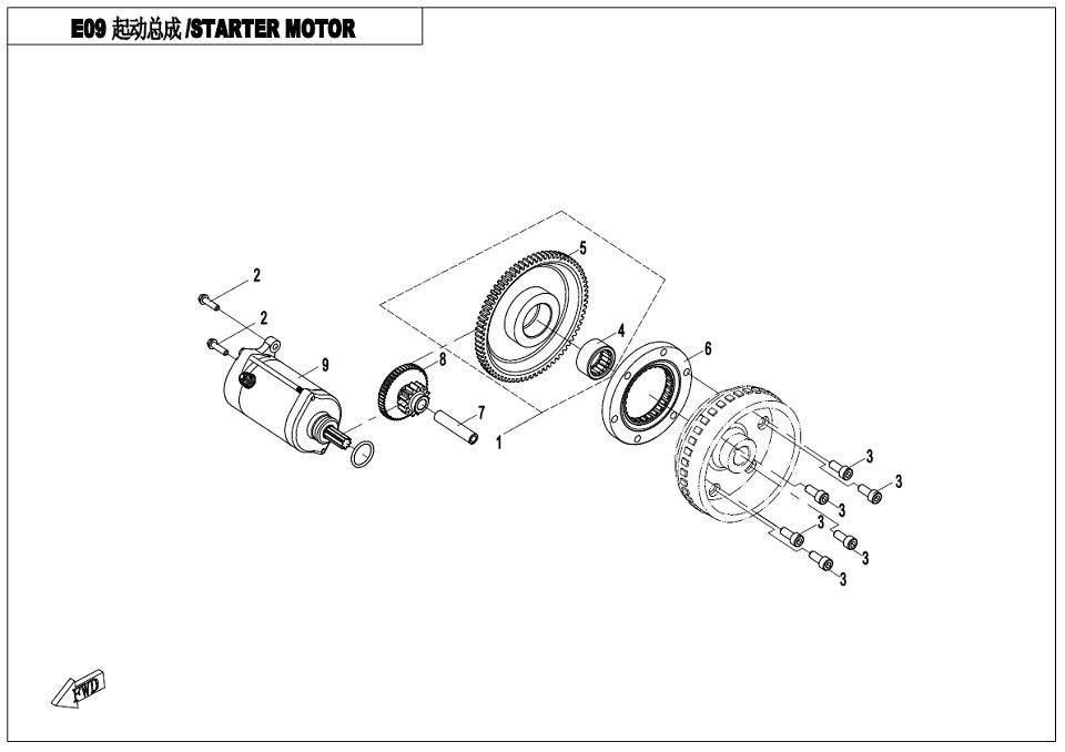 Picture of E09 - STATER MOTOR