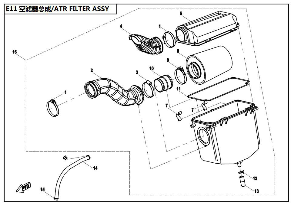 Picture of E11 - AIR FILTER ASSY