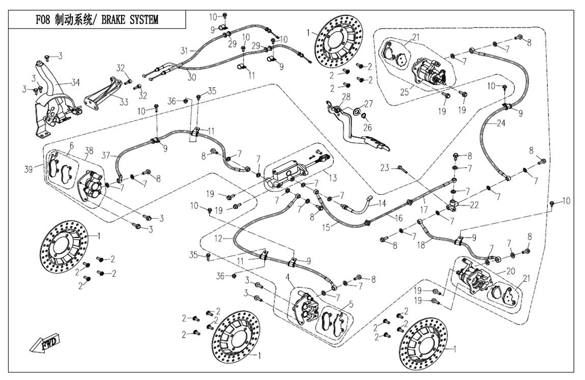 Picture of F08-A - BRAKE SYSTEM (ORDINARY)
