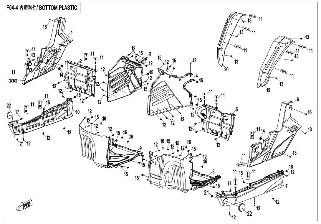 Picture of F04-4 - BOTTOM PLASTIC