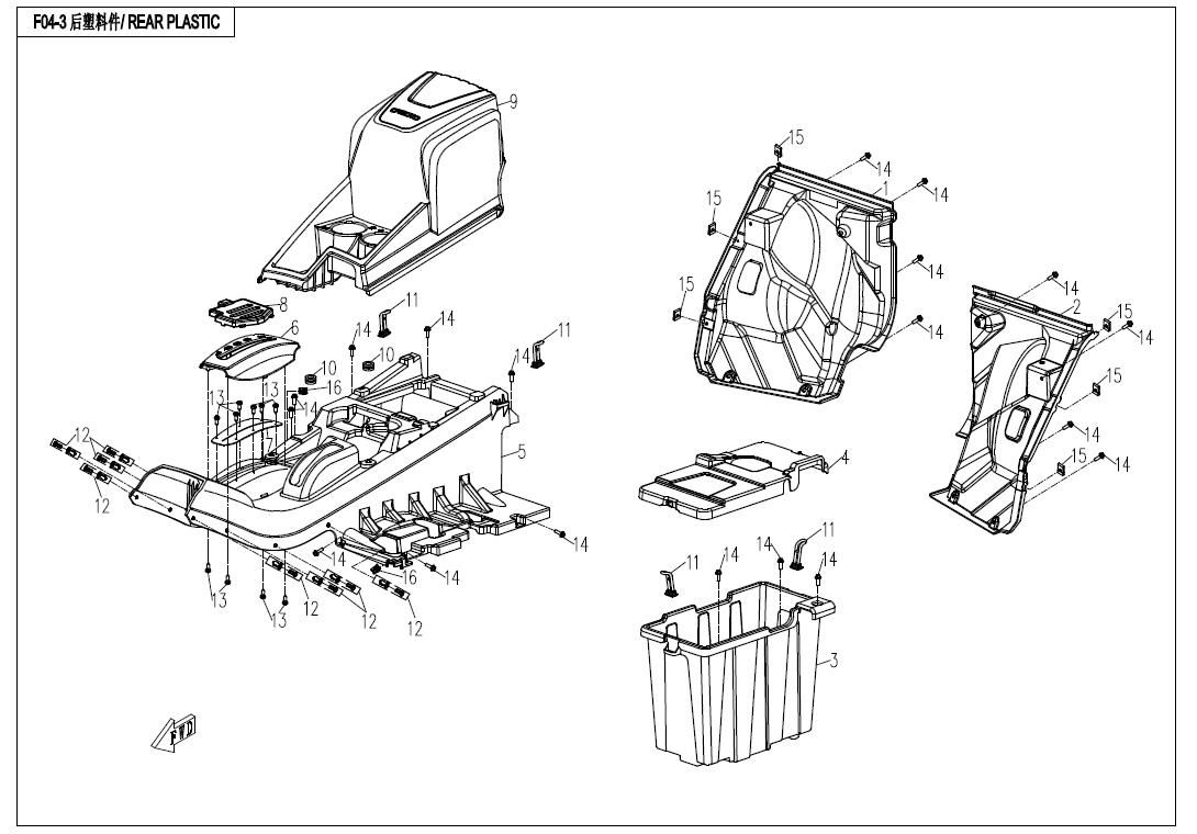 Picture of F04-3 - REAR PLASTIC