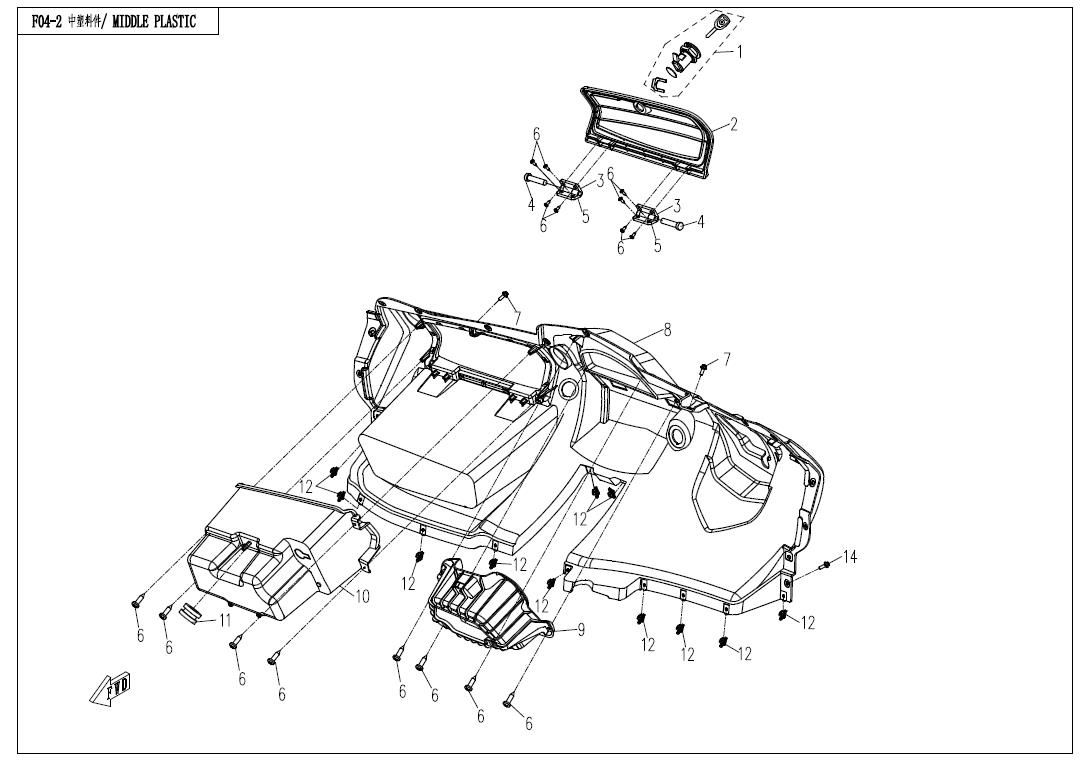 Picture of F04-2 - MIDDLE PLASTIC 