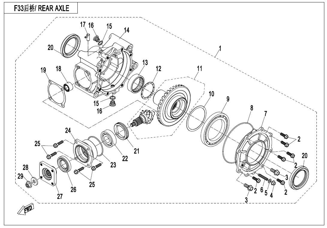 Picture of F33 - REAR AXLE