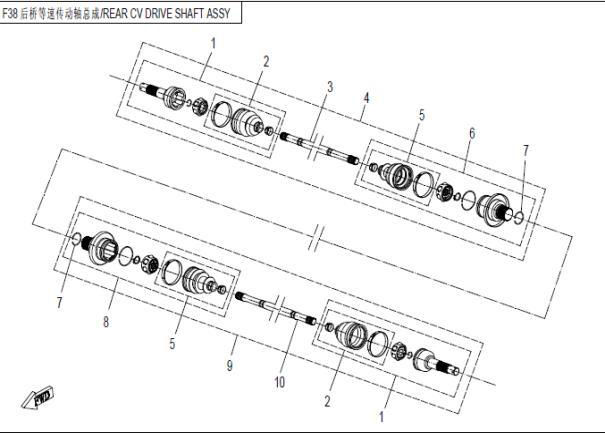 Picture of F28 - REAR CV DRIVE SHAFT ASSY