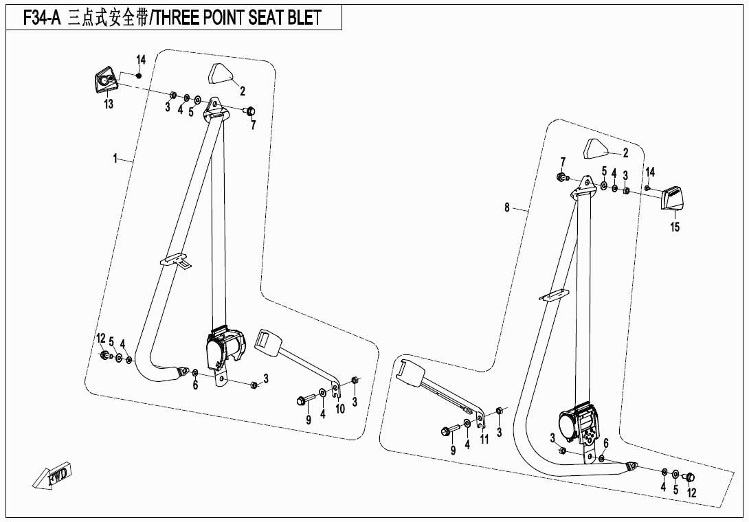 Picture of F34-A - 3-POINT SEAT BELT