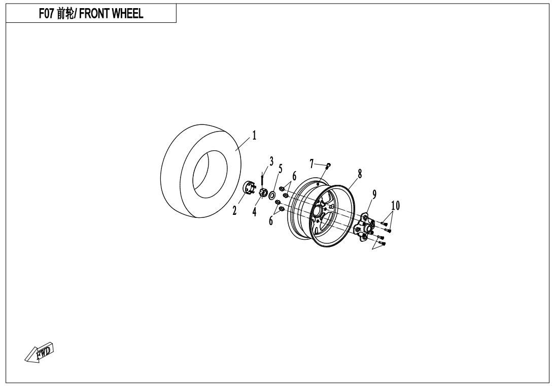 Picture of F07  - FRONT WHEEL