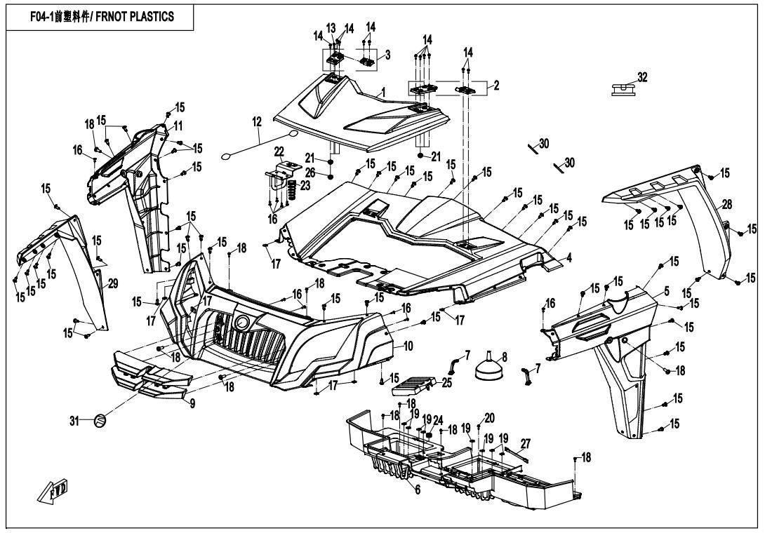 Picture of F04-1 - FRONT PLASTICS