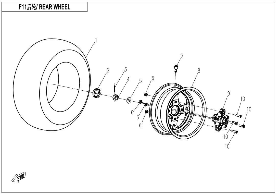 Picture of F11  - REAR WHEEL