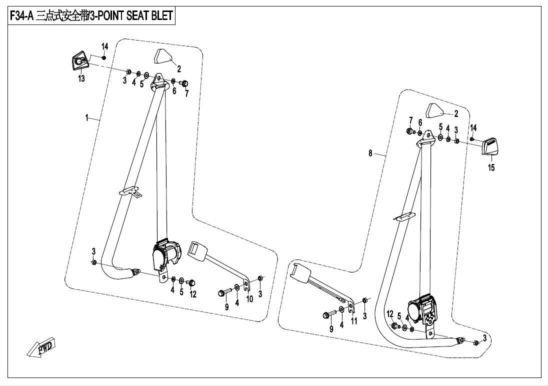 Picture of F34-A - 3-POINT SEAT BELT