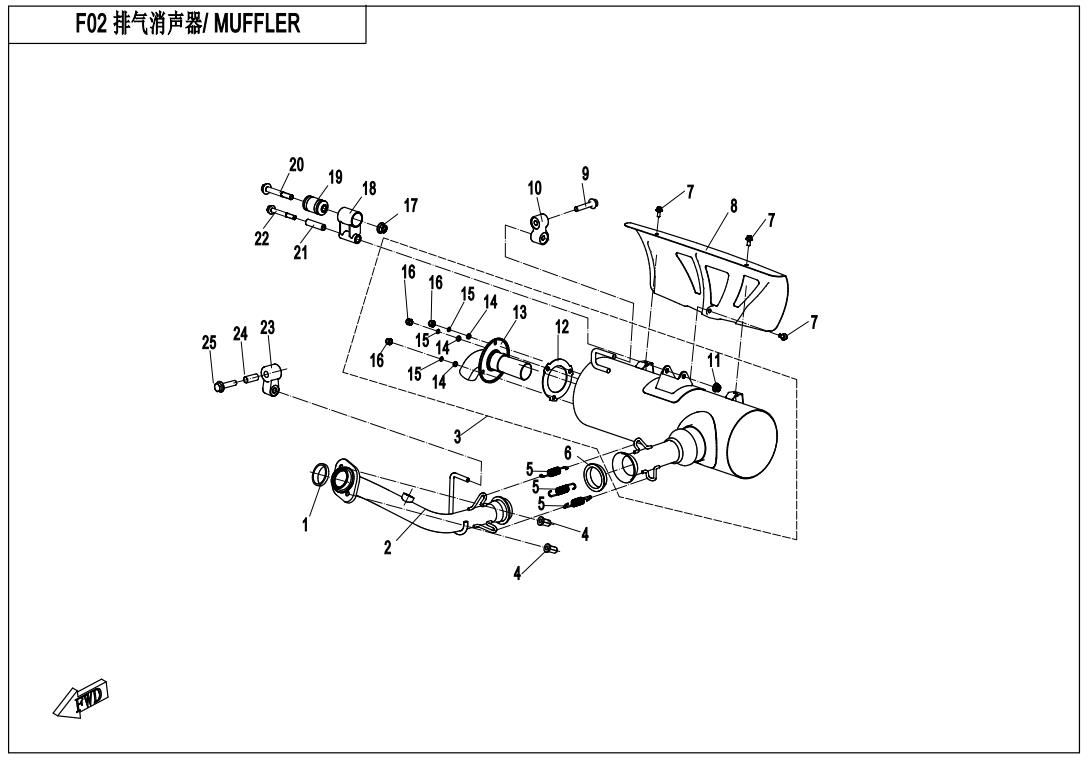 Picture of F02-1 - MUFFLER(NEW)