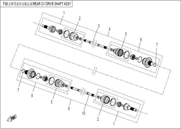 Picture of F38 - REAR CV DRIVE SHAFT ASSY