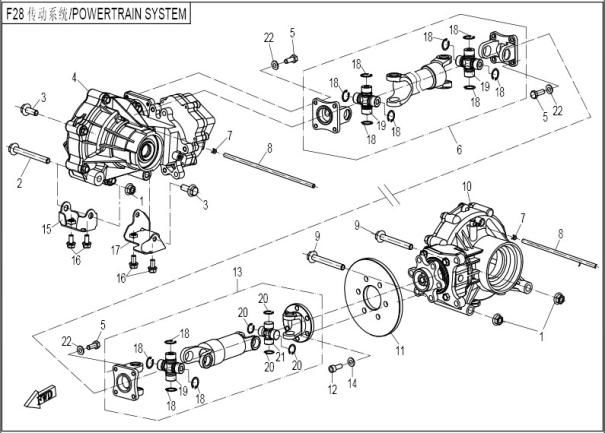 Picture of F28 - TRANSMISSION SYSTEM