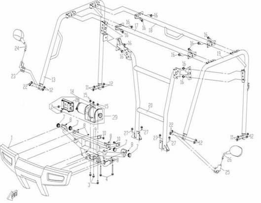 Picture of F22 - TOP FRAME & BUMPER